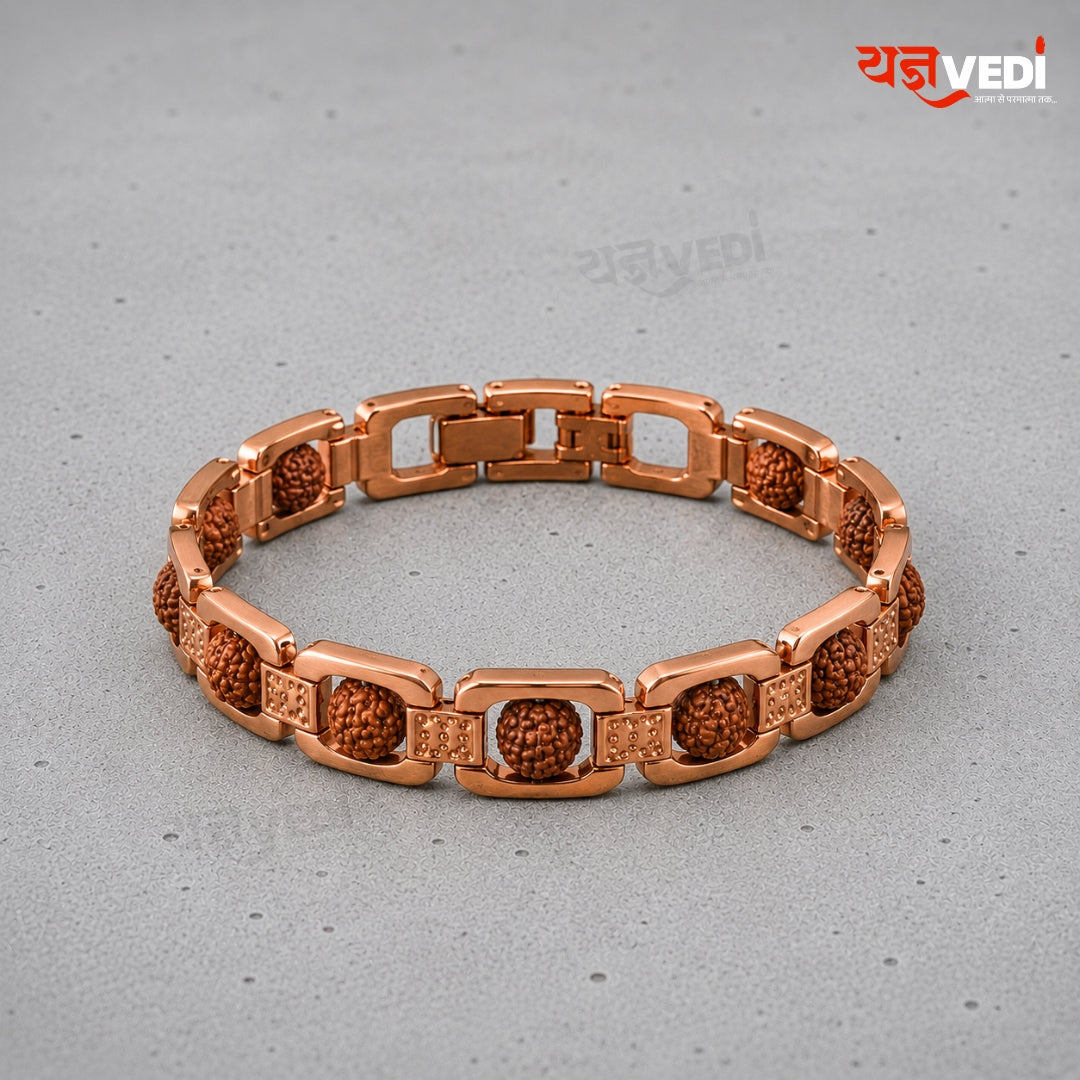 Copper Plated Rudrakha Rakhi