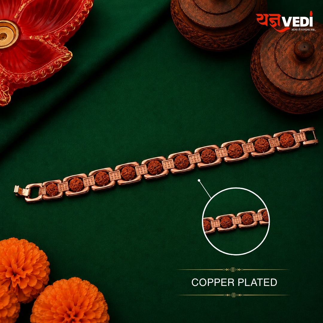 Copper Plated Rudrakha Rakhi