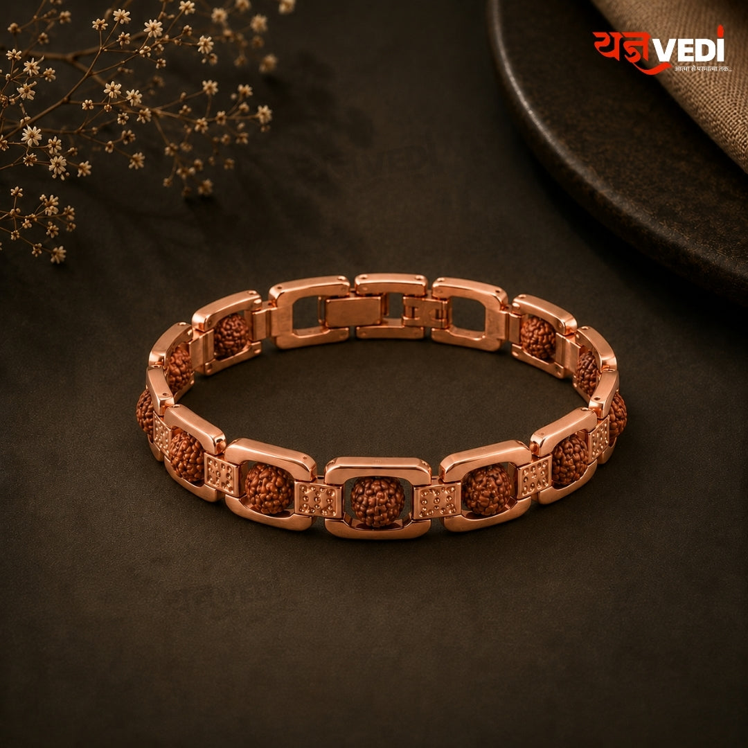 Copper Plated Rudrakha Rakhi