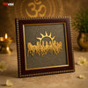 7 Horses Running Raw Pyrite Frame