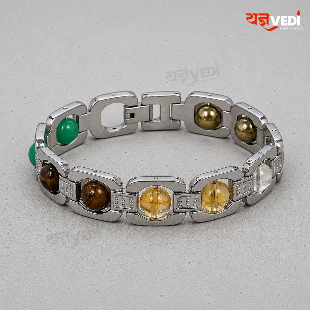 Silver Plated Dhanyog Rakhi