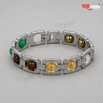 Silver Plated Dhanyog Rakhi