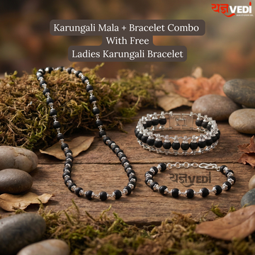 Karungali Mala + Bracelet Combo With Free Ladies Karungali Bracelet
