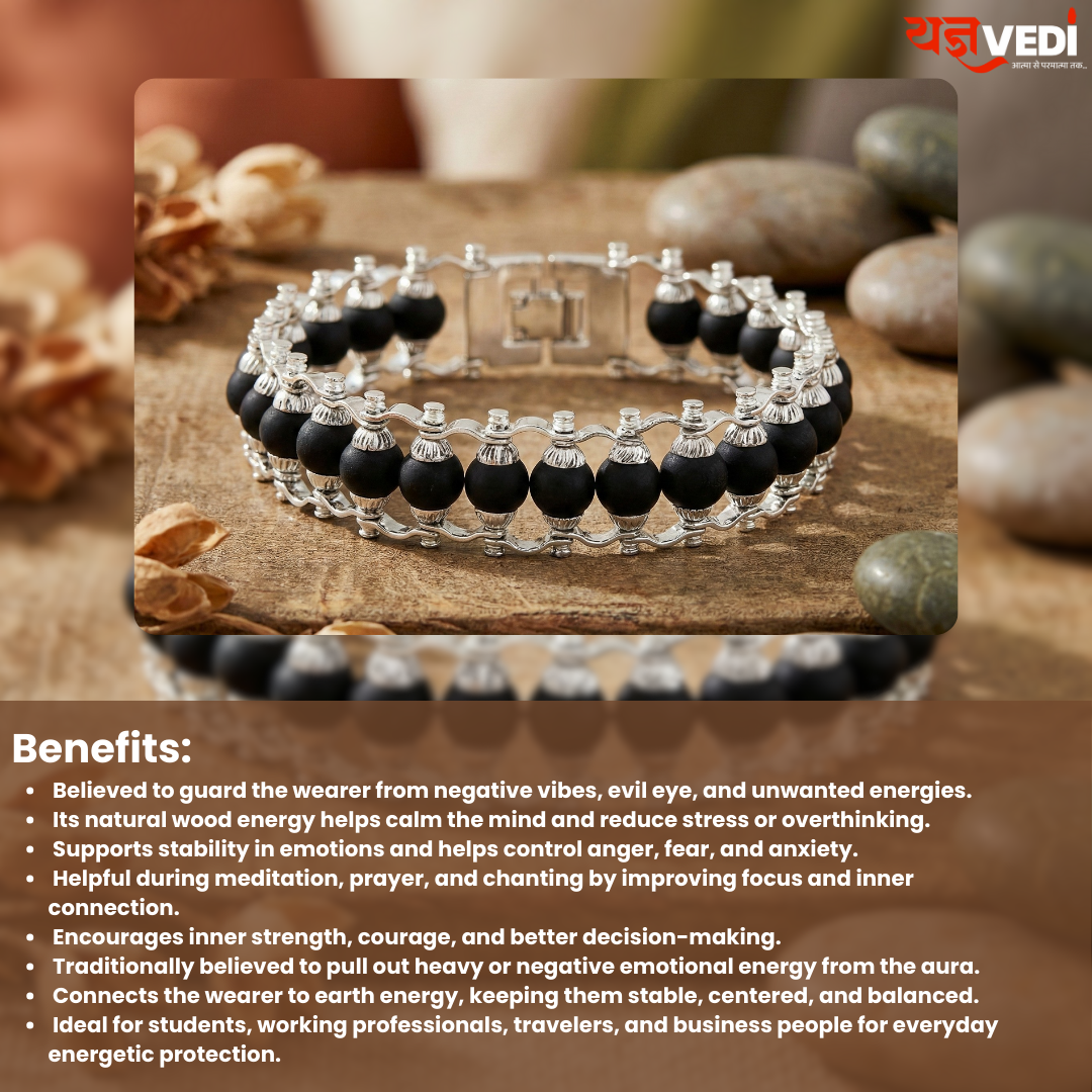 Karungali Mala + Bracelet Combo With Free Ladies Karungali Bracelet