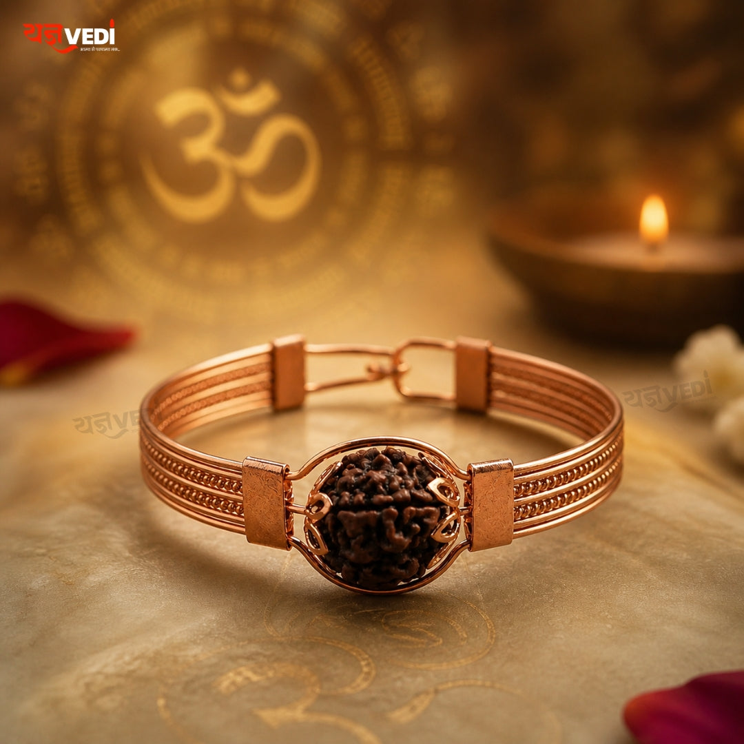 5 Mukhi Rudraksha Copper Bracelet