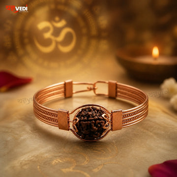 5 Mukhi Rudraksha Copper Bracelet