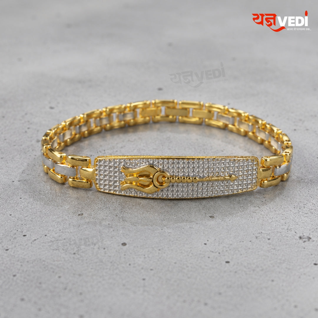 Gold Plated Trishul Rakhi