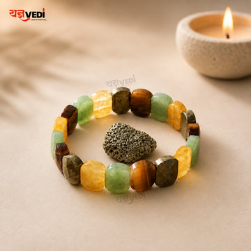 Dhanyog Bracelet With Free Original Raw Pyrite Stone – 50 gm