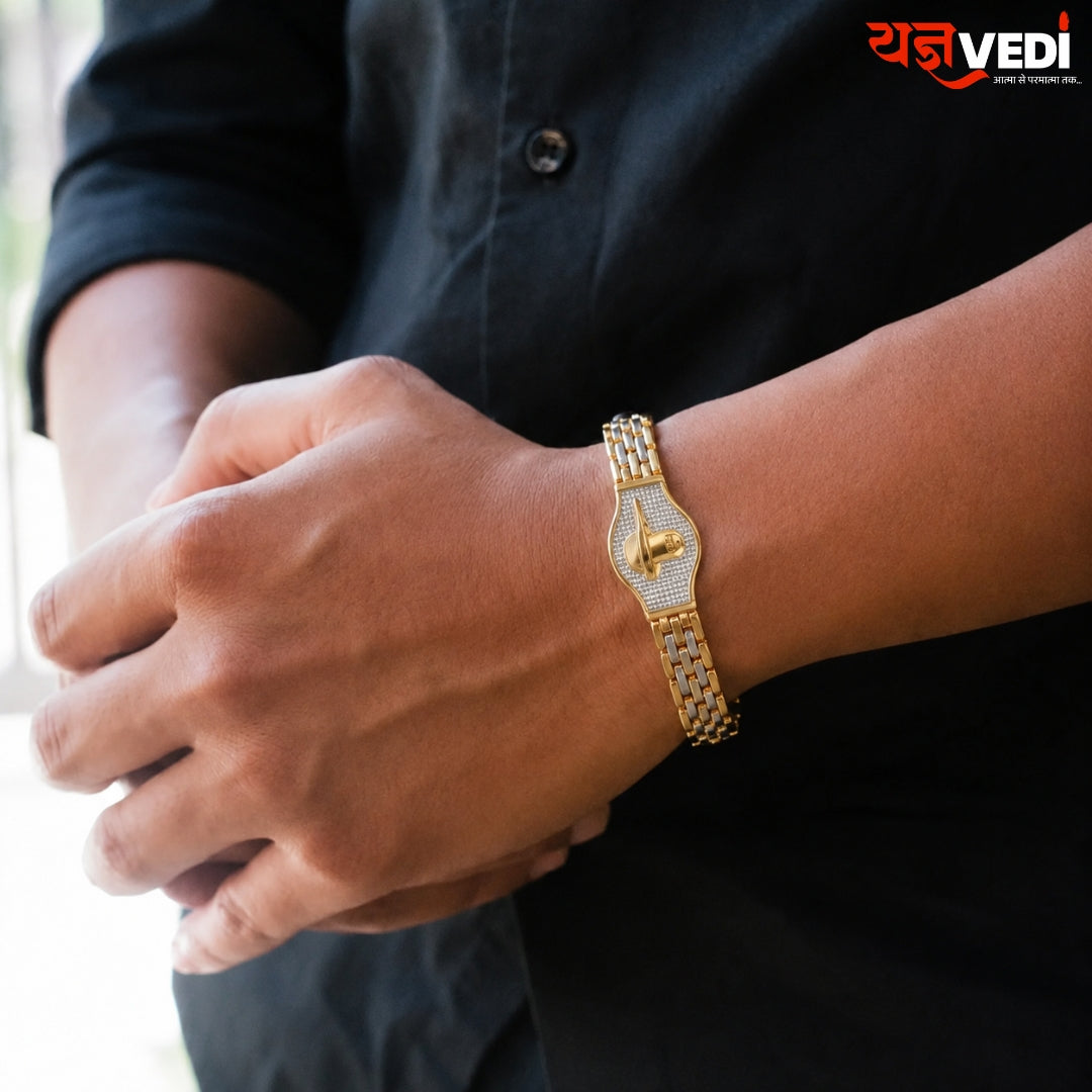 Gold Plated Shivling Rakhi