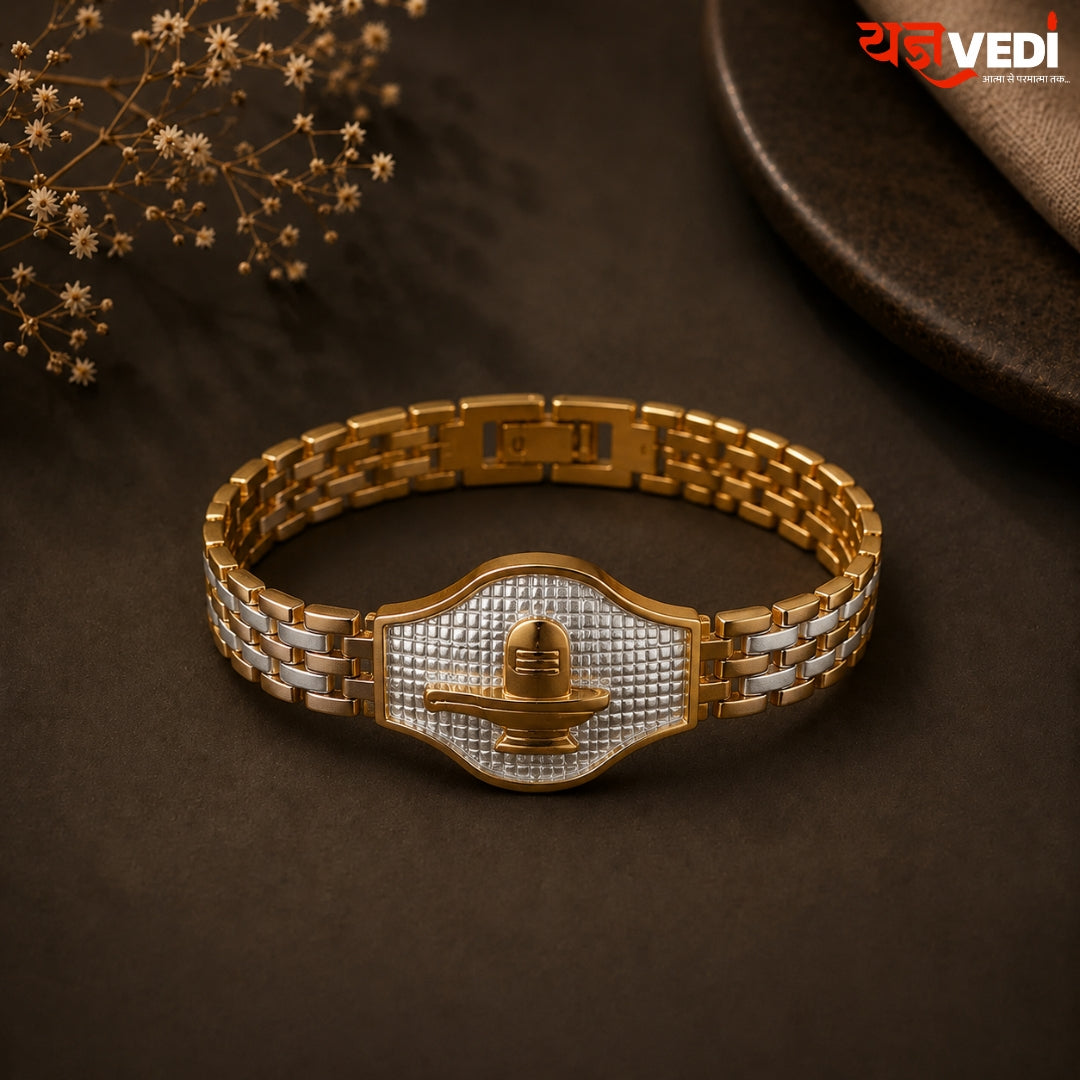 Gold Plated Shivling Rakhi