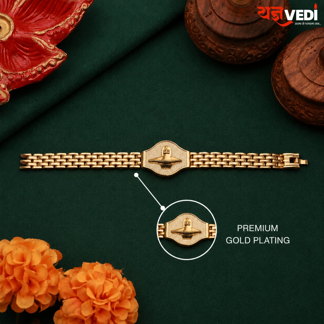 Gold Plated Shivling Rakhi