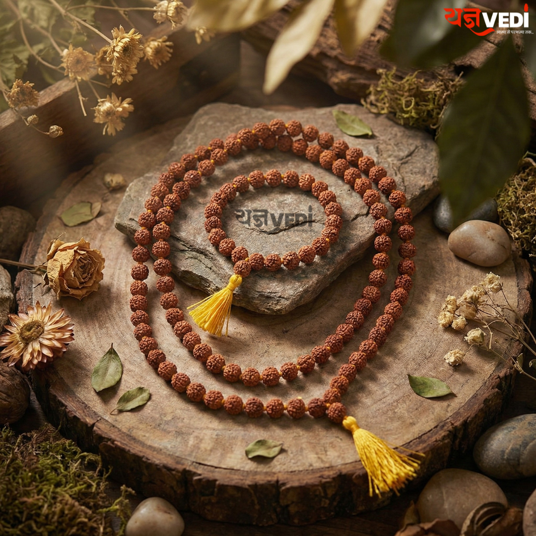 Rudraksha Mala & Bracelet Combo - Divine Protection • Peace • Spiritual Power