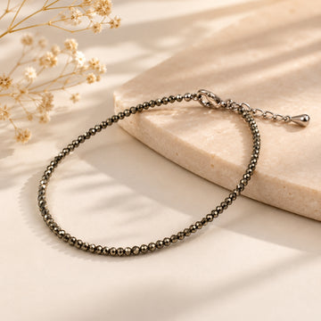 Raw Pyrite Anklet