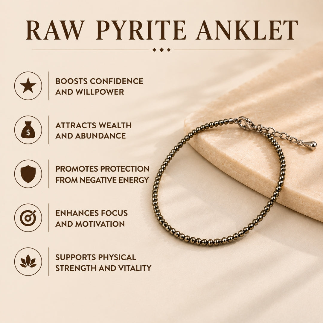 Raw Pyrite Anklet