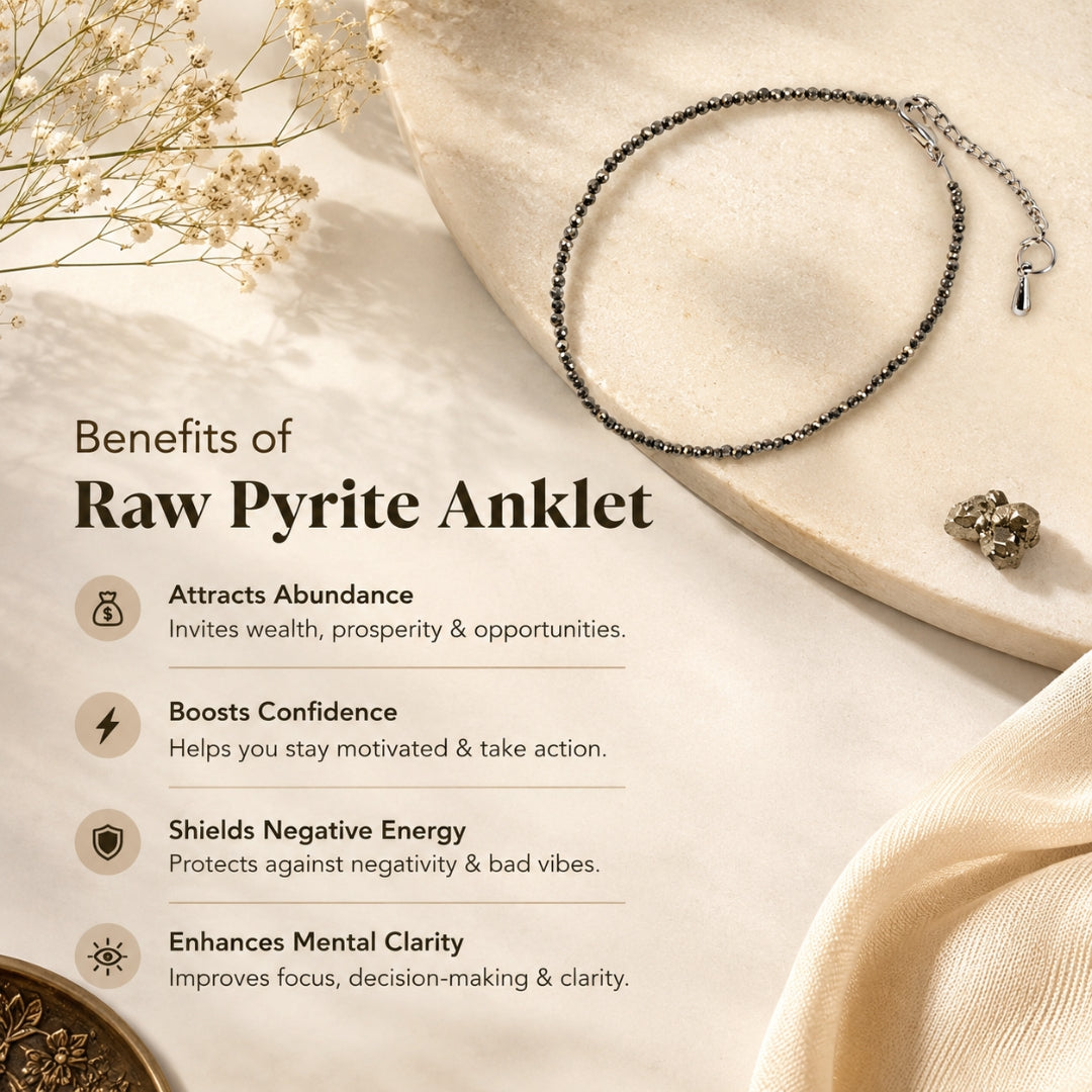Raw Pyrite Anklet